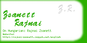 zsanett rajnai business card